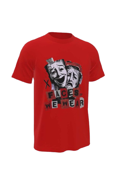 "Faces We Wear" Rhinestone Tee