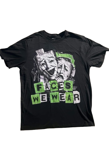 "Faces We Wear" Rhinestone Tee