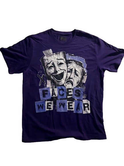 "Faces We Wear" Rhinestone Tee