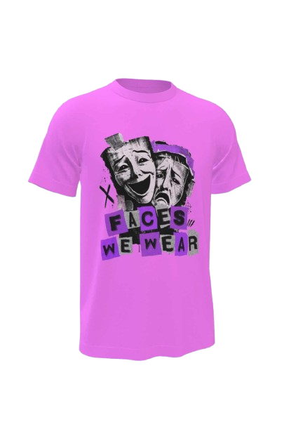"Faces We Wear" Rhinestone Tee