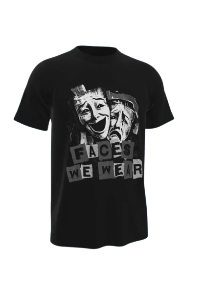 "Faces We Wear" Rhinestone Tee